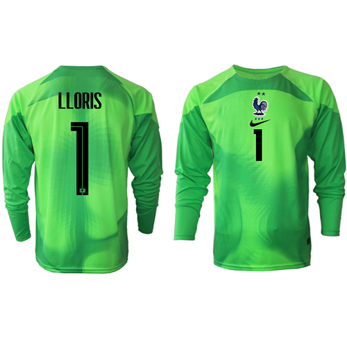 Billige Frankrike Hugo Lloris #1 Keeper Bortetrøye VM 2022 Langermet
